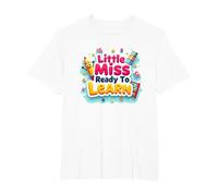 Little Miss Pre K Ready to Learn School Graphic T-Shirt, Men's Big and Tall, White, 2X Tall
