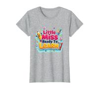 Little Miss Pre K Ready to Learn School Graphic T-Shirt, Women, Heather Grey, XL