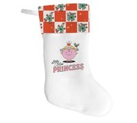 Little Miss Princess Christmas Stocking - 50cm Double-Sided Printed Festive Stocking | 100% Polyester Felt | Hand-Sewn & Made in the UK Décor