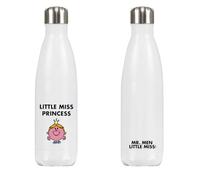 Little Miss Princess Stainless Steel Water Bottle - 500ml | 26cm x 7cm Reusable Drink Bottle | Official Mr Men Gift | Proudly Printed in The UK | Eco-Friendly & Durable Design