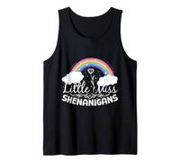 Little Miss Shenanigans Ireland Flag Proud Irish Girl Tank Top