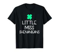 Little Miss Shenanigans St Patrick's Day Girl Cute Irish Kid T-Shirt