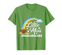 Little Miss Shenanigans St Patricks Day Women Girls T-Shirt