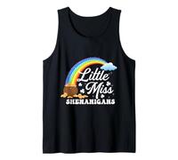 Little Miss Shenanigans St Patricks Day Women Girls Tank Top