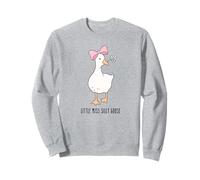 Little Miss Silly Goose Pastel Farmhouse Pink Bow Sweatshirt