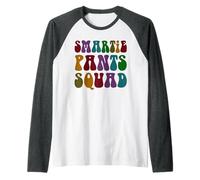 Little Miss Smartie Pants Squad Smarty School Kids Raglan Baseball Tee