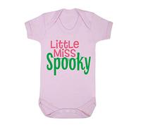 Little Miss Spooky (Cobweb Style) Baby Grow Vest, 6-12 Months, Pastel Pink