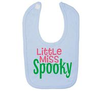 Little Miss Spooky (Cobweb Style) Cotton Baby bib - Pastel Blue
