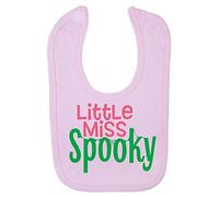 Little Miss Spooky (Cobweb Style) Cotton Baby bib - Pastel Pink