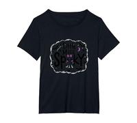 Little Miss Spooky Halloween Ghost for Girls T-Shirt, Women's Plus, Black, 2X