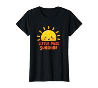 Little Miss Sunshine Cheerful Sun Kids T-Shirt, Women, Black, M