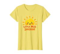 Little Miss Sunshine Cheerful Sun Kids T-Shirt, Women, Lemon, 3XL