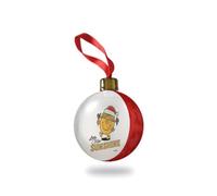 Little Miss Sunshine Christmas Bauble - 8cm Tree Decoration with Gold Cap & Red Velvet Loop | Official Mr Men Ornament Festive Home Décor Keepsake