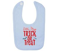 Little Miss Trick or Treat (Bats Style) Cotton Baby bib - Pastel Blue