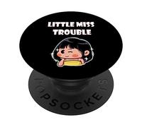 Little miss trouble Girl women pest cute child gift PopSockets Swappable PopGrip