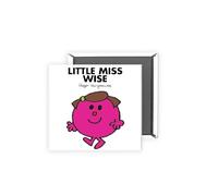Little Miss Wise Magnet - 2x2 Inch Glossy Rectangular Fridge Magnet | Official Mr Men Gift | Proudly Made in the UK | Fun Home or Office Accessory with Branded Packaging