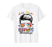 Little Mister Hispanic Heritage Month Proud Latino Boys Kids T-Shirt