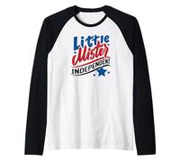 Little Mister Independent - 4th of July Independence Day Raglan Baseball Tee