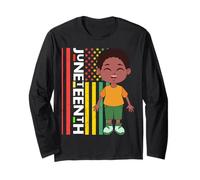 Little Mister Juneteenth Prince Black Boy Melanin Son Bruh Long Sleeve T-Shirt