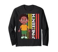 Little Mister Juneteenth Prince Black Boy Melanin Son Bruh Long Sleeve T-Shirt