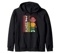 Little Mister Juneteenth Prince Black Boy Melanin Son Bruh Zip Hoodie