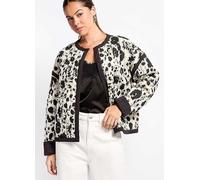 Little Mistress Animal Print Quilted Jacket by Vogue Williams Black