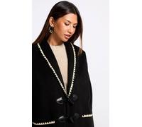 Little Mistress Black Contrast Stitch Trim Jacket Black M