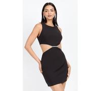 Little Mistress Black Diamanté Cut-Out Mini Dress Black 14