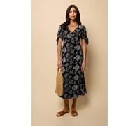 Little Mistress Black Embroidered Midaxi Dress Multi 16