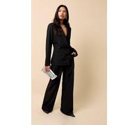 Little Mistress Black Oversised Blazer Black 18