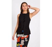 Little Mistress Women's Black Sleeveless Waistcoat | Size: 8 Little Mistress Black 8