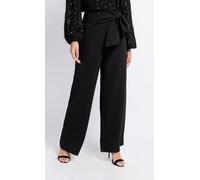 Little Mistress Black Velvet And Silver Diamanté Trousers Black 14
