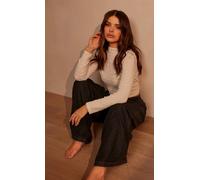 Little Mistress Black Wide Leg Jeans Black 16