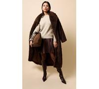 Little Mistress Chocolate Faux Fur Coat Chocolate M