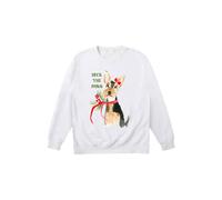 Little Mistress Deck The Paws Jumper In White White S