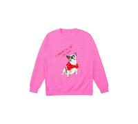 Little Mistress Fur Real Jumper In Bright Pink Bright Pink S