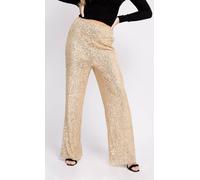Little Mistress Gold Sequin Trousers Gold 14