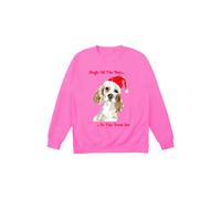 Little Mistress Jingle All The Way Jumper In Bright Pink Bright Pink L