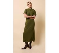 Little Mistress Khaki Button Detail Midaxi Dress Khaki 10