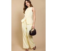 Little Mistress Lemon Wide Leg Trousers Lemon 14