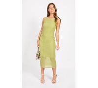 Little Mistress Lime Crochet Midaxi Dress In Green Green 8