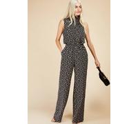 Little Mistress Mono Spot Shirred Neck Top Multi 12