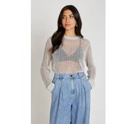 Little Mistress Oatmeal Knitted Jumper In Natural Natural L