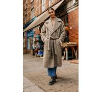 Little Mistress Oversized Oatmeal Wool Blend Coat In Natural Natural