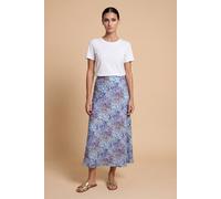 Little Mistress Peacock Print Midaxi Skirt Multi