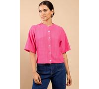 Little Mistress Women's Pink Knitted Button Down Top | Size: 8 Little Mistress Pink 8