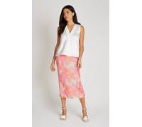 Pink Print Mesh Midaxi Skirt Little Mistress Pink 14