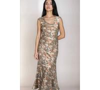 Little Mistress Sage Blur Print Maxi Dress Multi 8