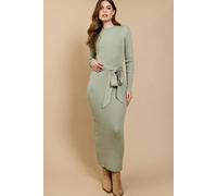 Little Mistress Women's Sage Tie Detail Midaxi Dress in Green | Size: Large Little Mistress Green L