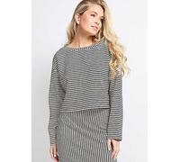Little Mistress Stripe Top by Vogue Williams Mono